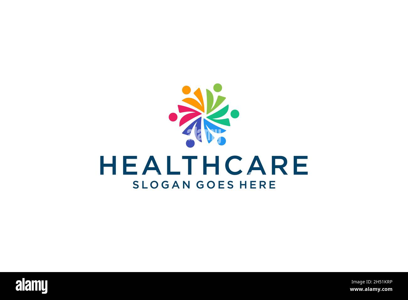 Social Humanity People Logo. Flat Vector Logo Design Template. Stock Vector