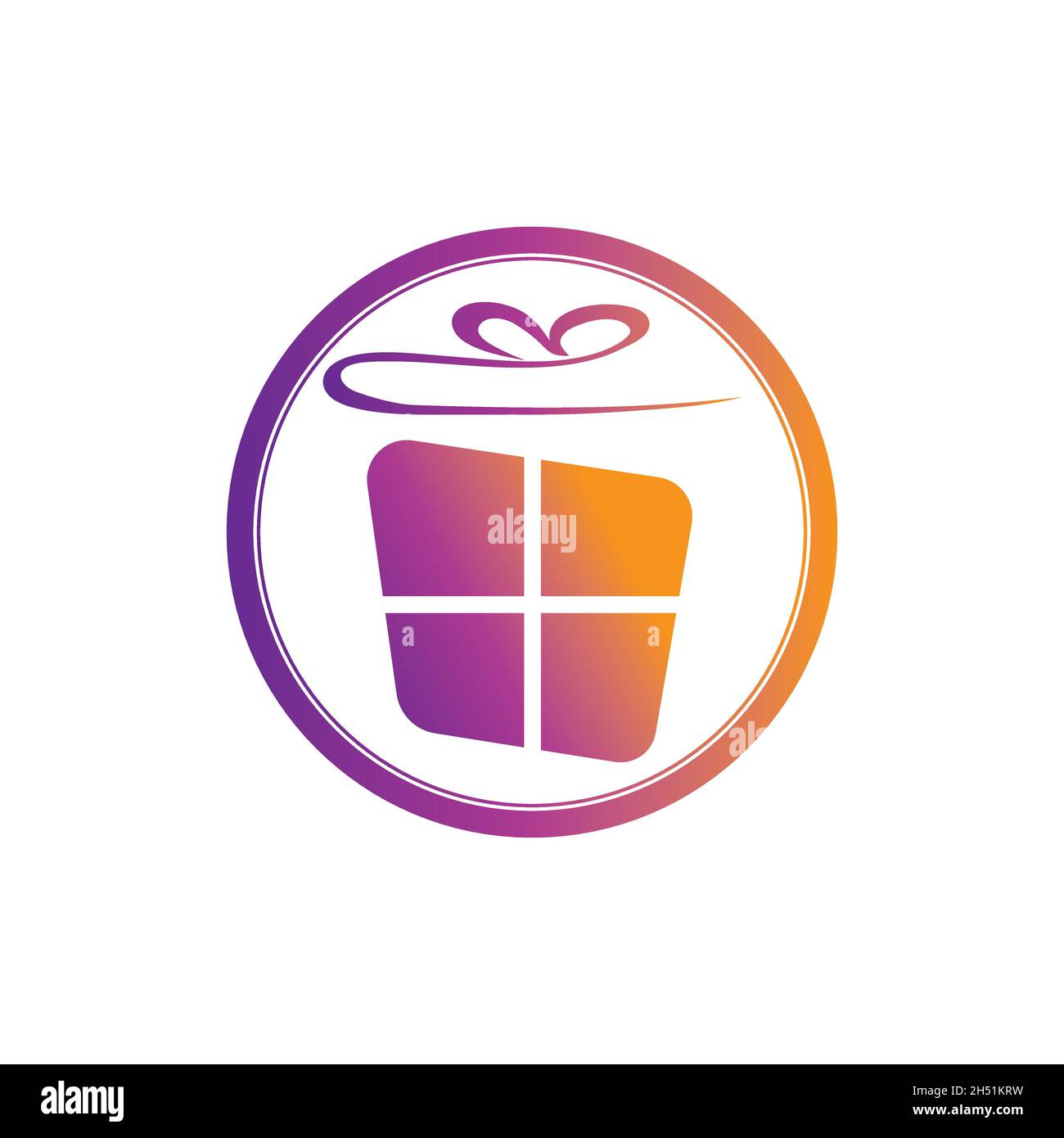 simple Gift Logo Simbol Desain Template Vektor Stock Vector