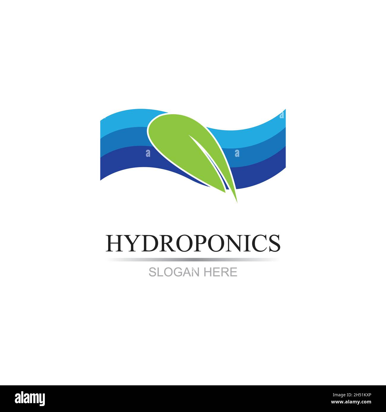 hydroponics logo vector illustration design template Stock Vector