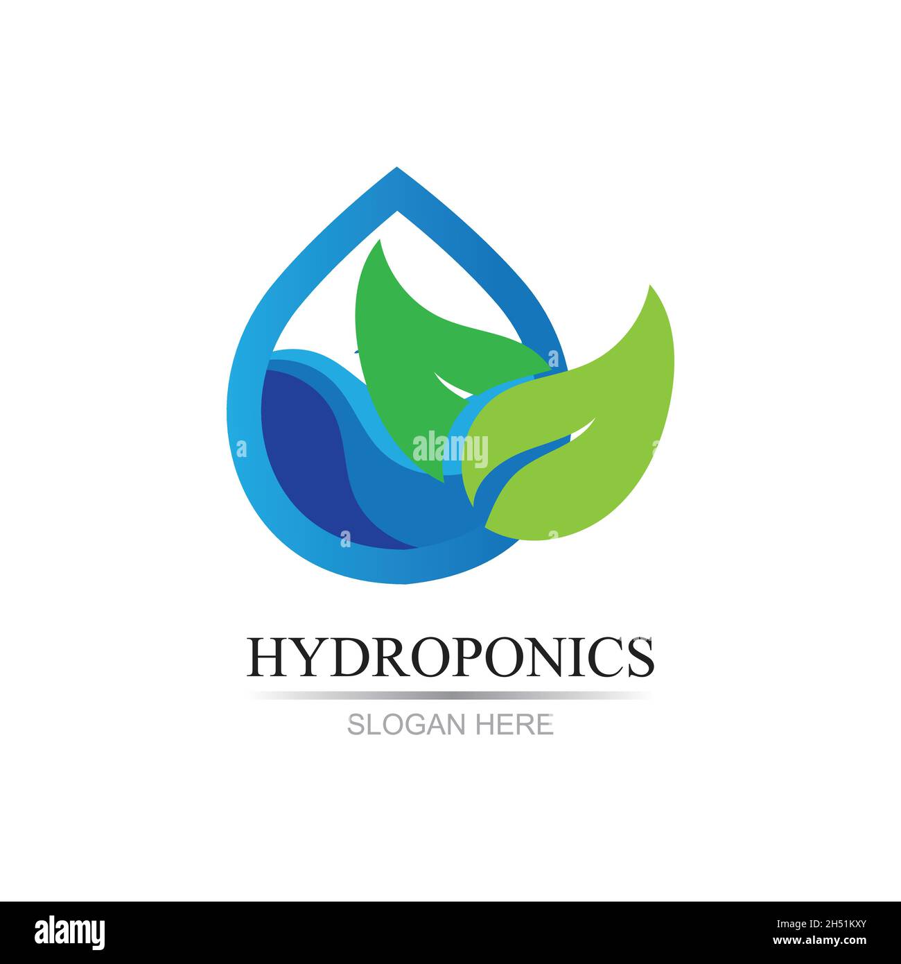 hydroponics logo vector illustration design template Stock Vector