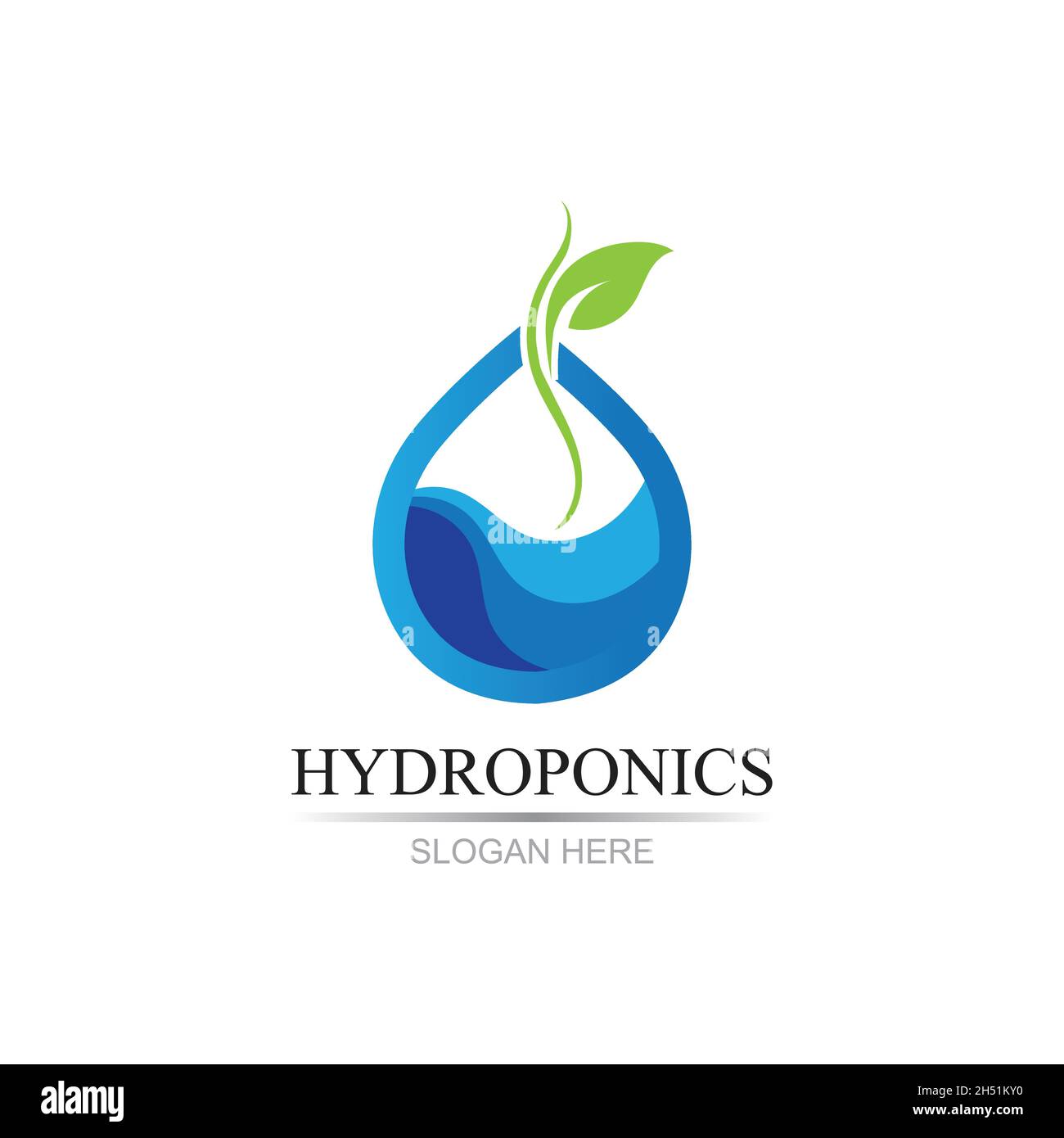 hydroponics logo vector illustration design template Stock Vector