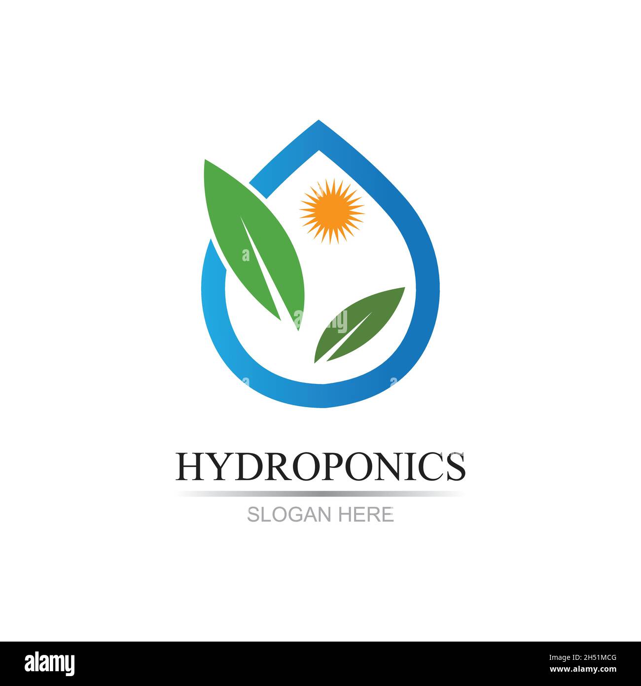 hydroponics logo vector illustration design template Stock Vector Image