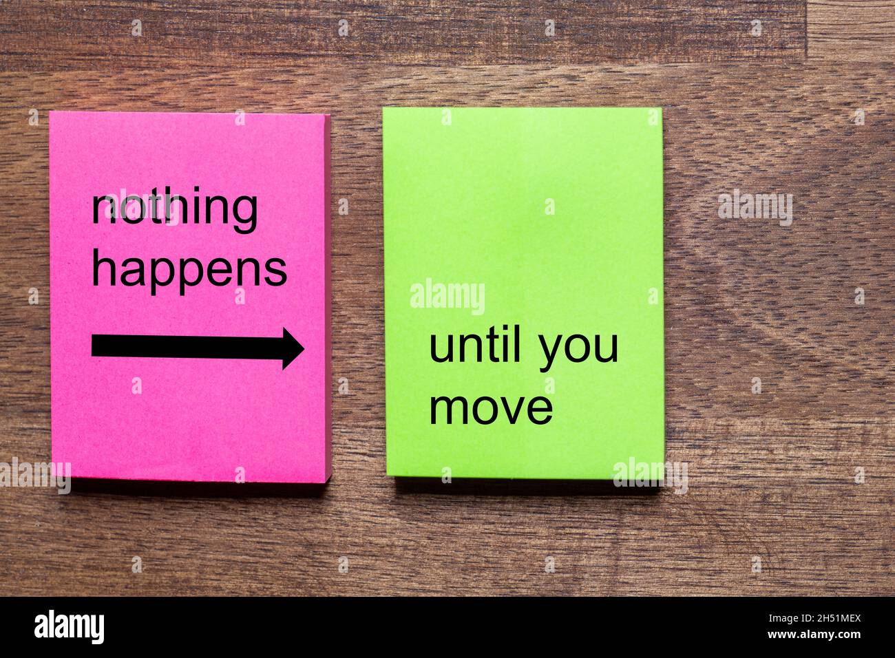 Pink And Yellow Self adhesive Note Sticker With The Motto Nothing 
