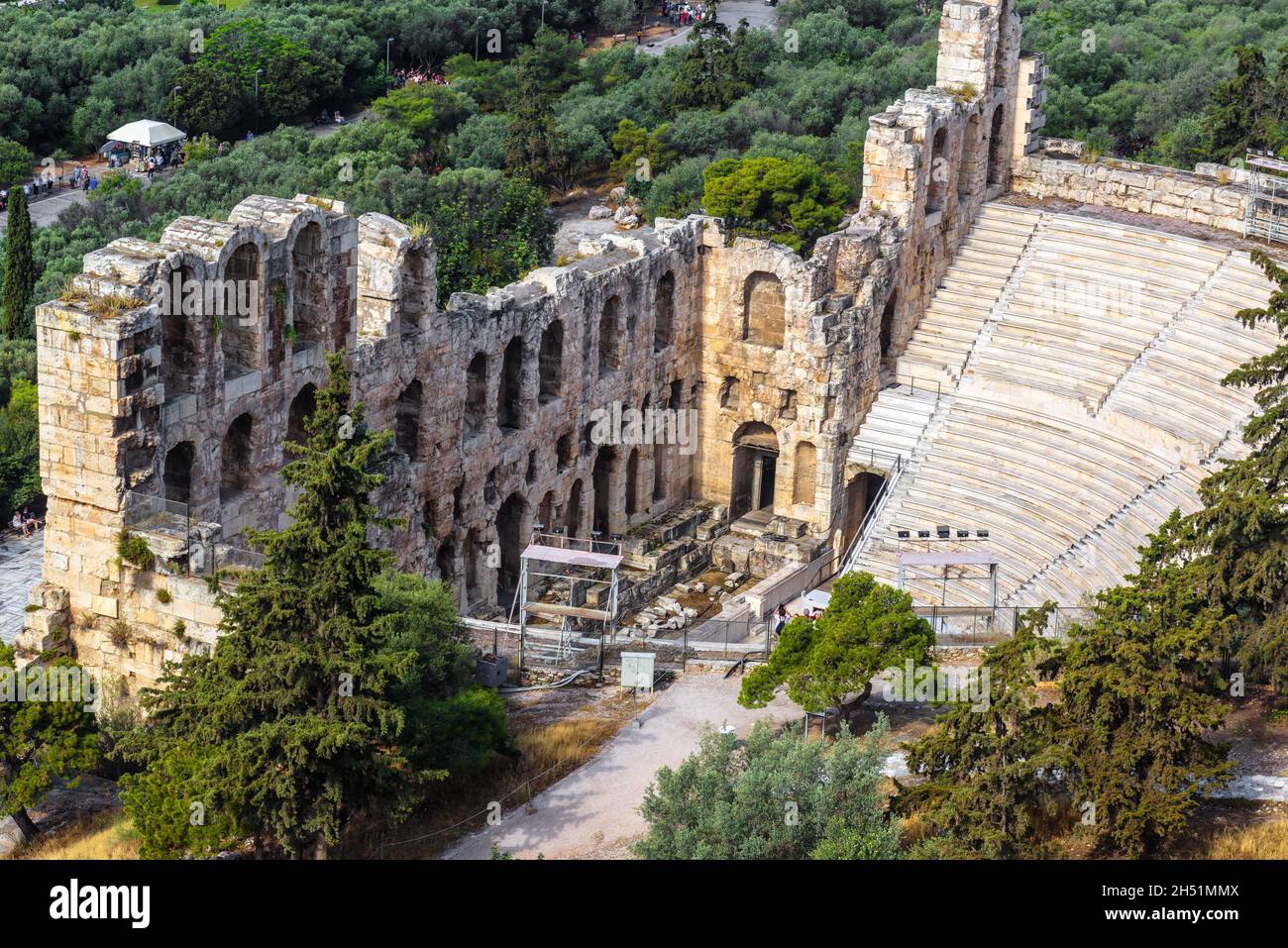 Odeon of Herodes Atticus at Acropolis, Athens, Greece. This ancient ...