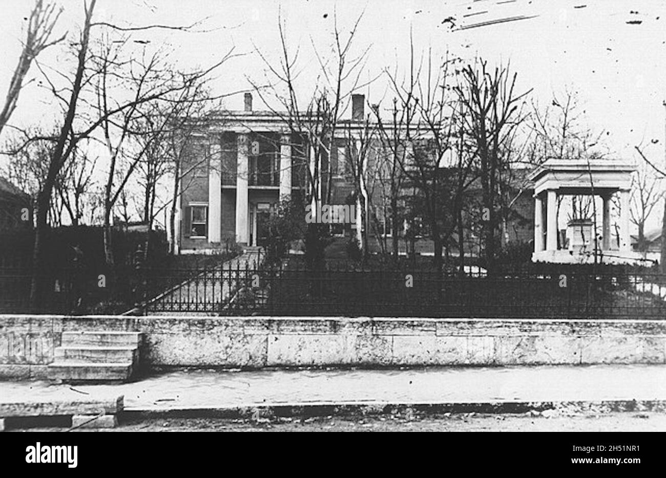 Exterior of Polk Place Late 1800s. Stock Photo