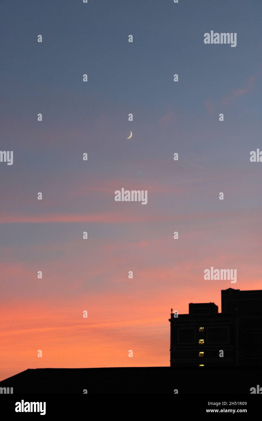 Peaceful Night Sky, Birmingham, A;abama Stock Photo