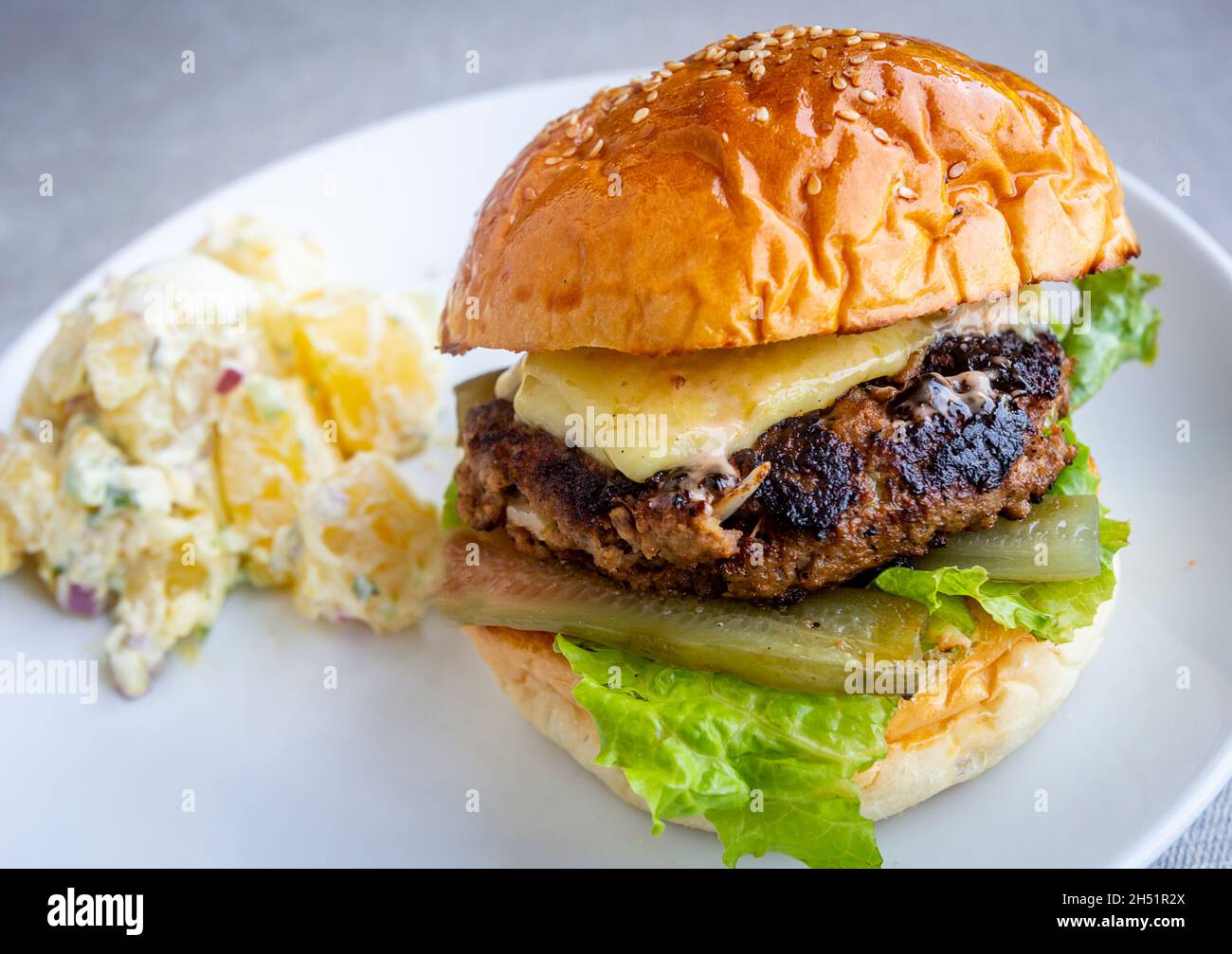 Western international  food as served in SE Asia. Stock Photo