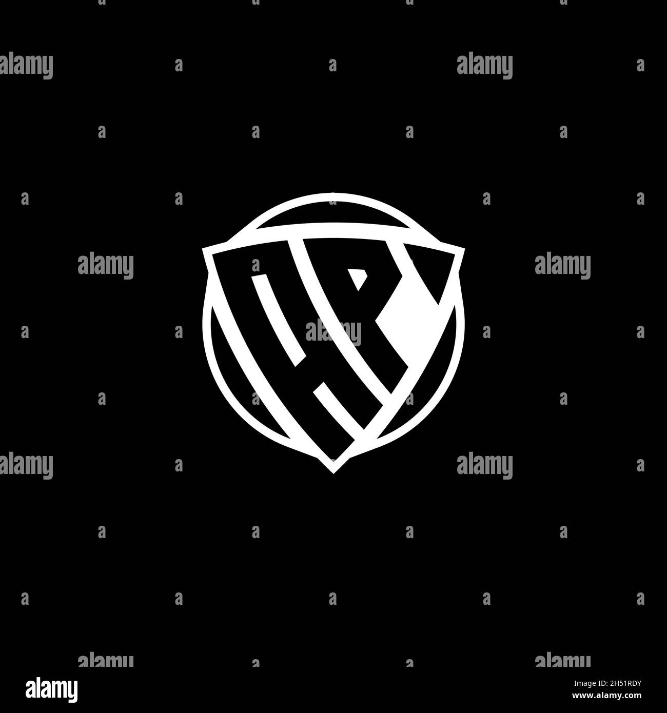 AP Monogram logo letter with triangle shield shape style design ...