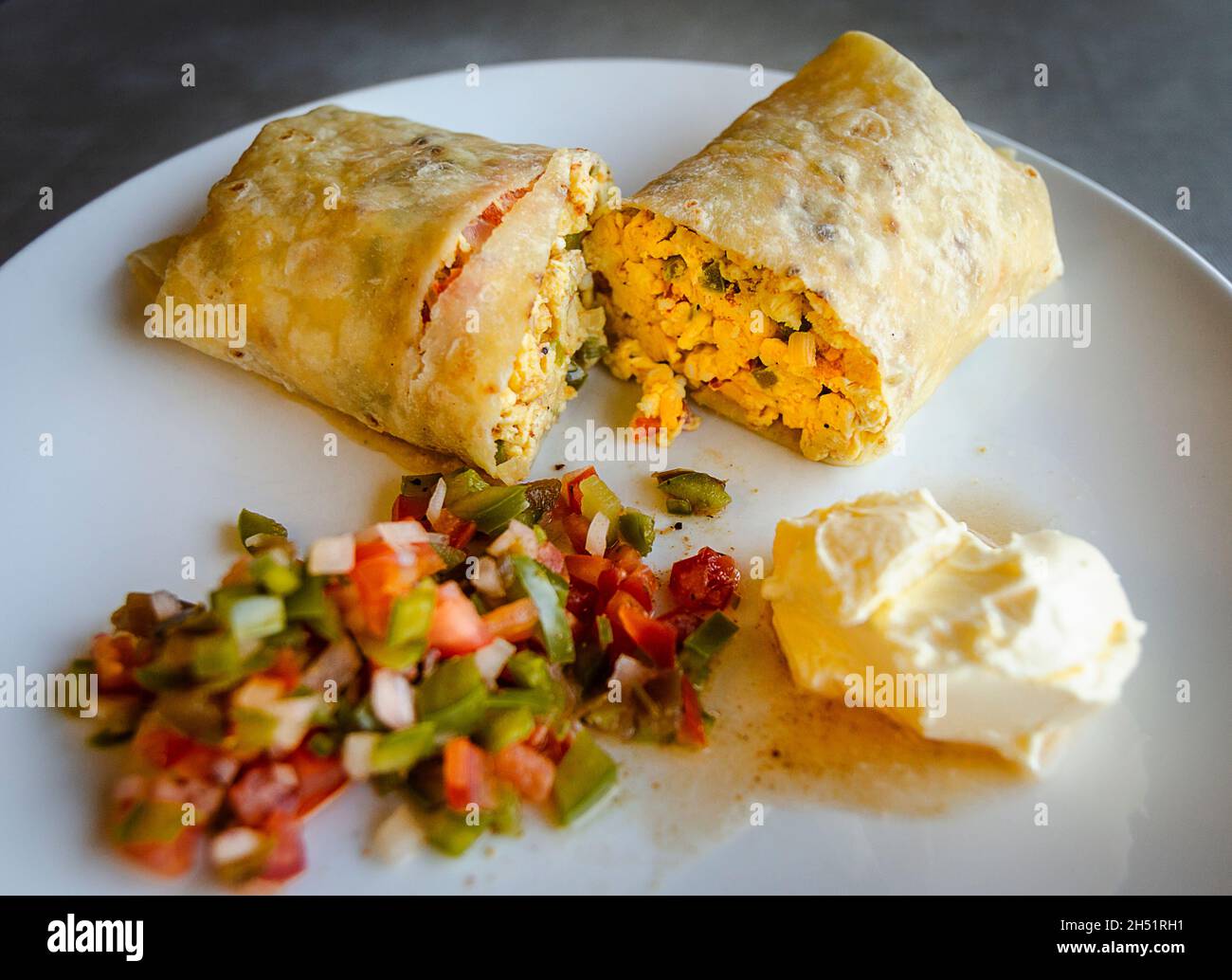 Western international  food as served in SE Asia. Stock Photo