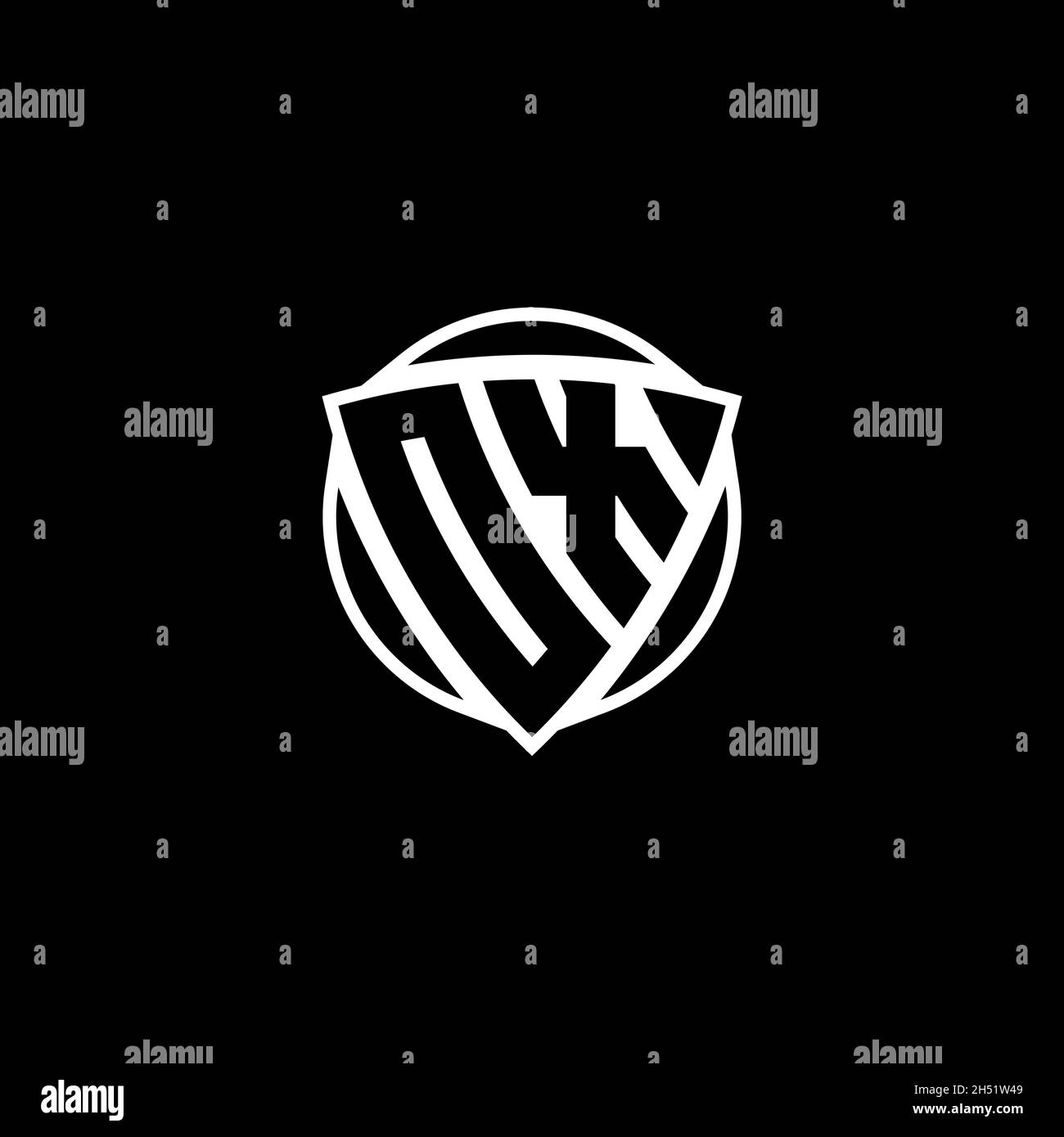 OX Monogram logo letter with triangle shield shape style design ...