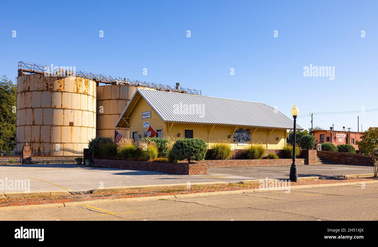 Piggott, Arkansas, USA October 18, 2021 The Old Piggott Train