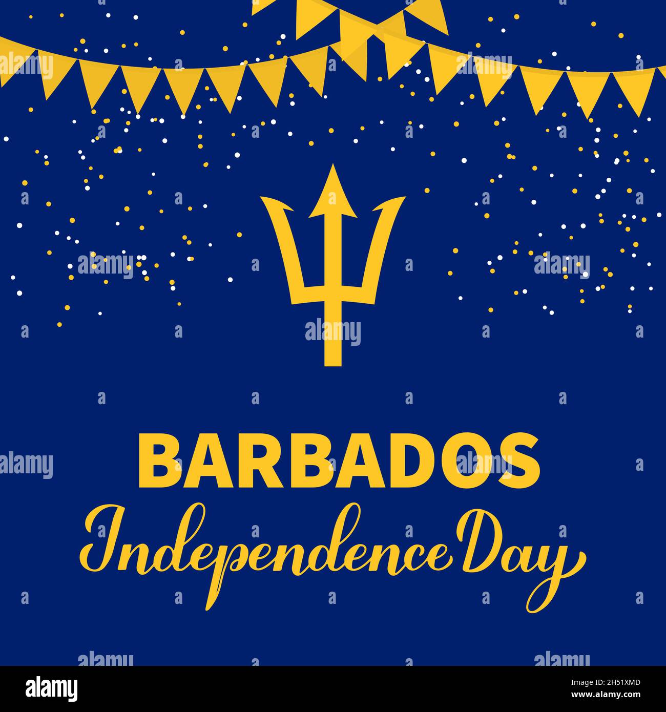 Barbados Independence Day typography poster. National holiday
