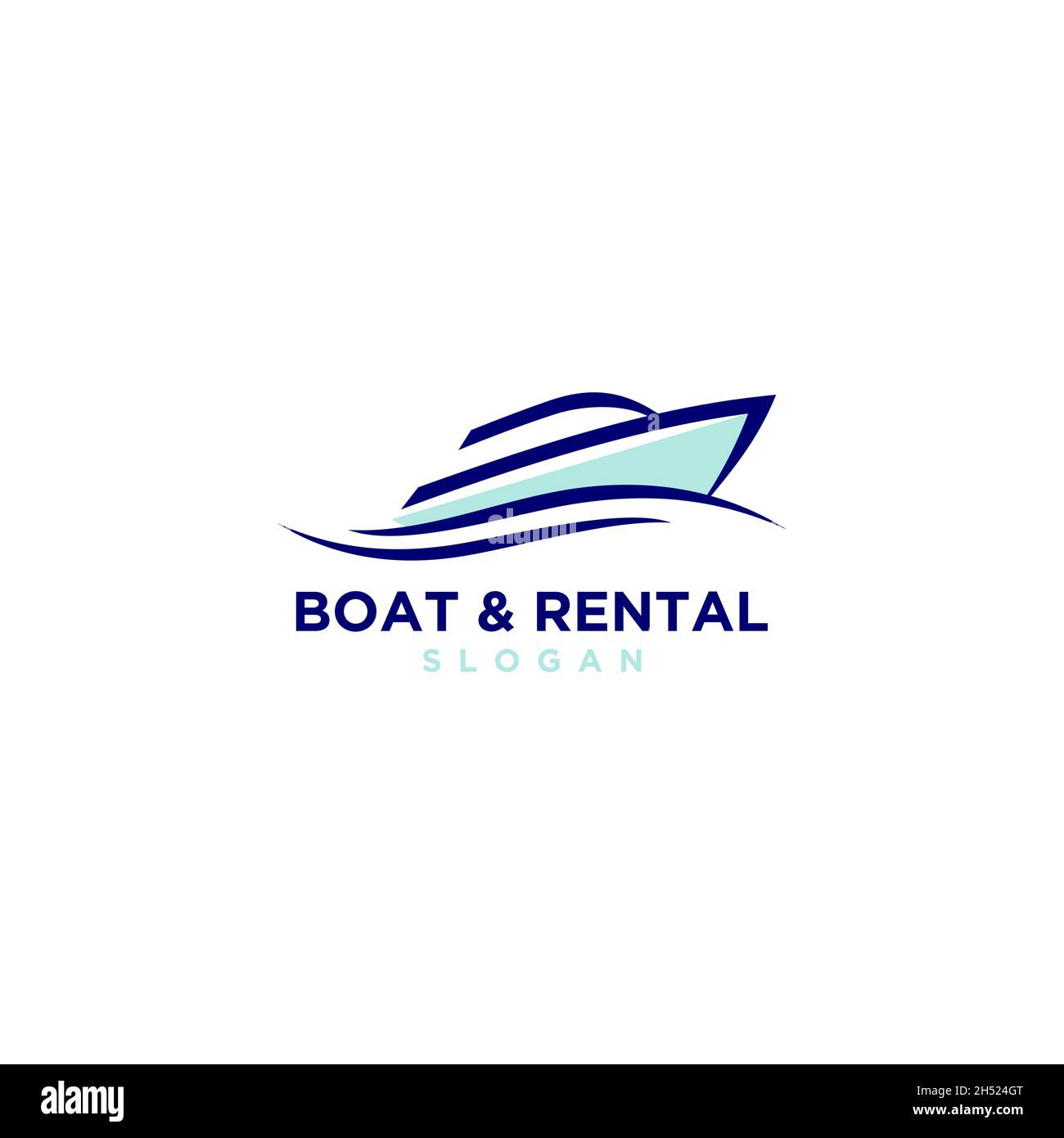 Boat Logo Design Template Vector Graphic Branding. Stock Vector