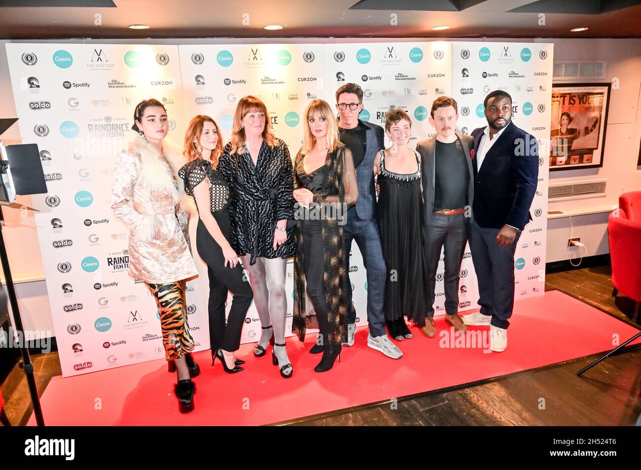 London, UK. 05th Nov, 2021. Madeleine Mills, Julie Dray, Kirsty Bell, Morgana Robinson, Ben Charles Edwards, Camilla Rutherford and Daniel Ward attended A Bird Flew In - World Premiere at Curzon Soho, London, UK. 2021-11-05. Credit: Picture Capital/Alamy Live News Stock Photo
