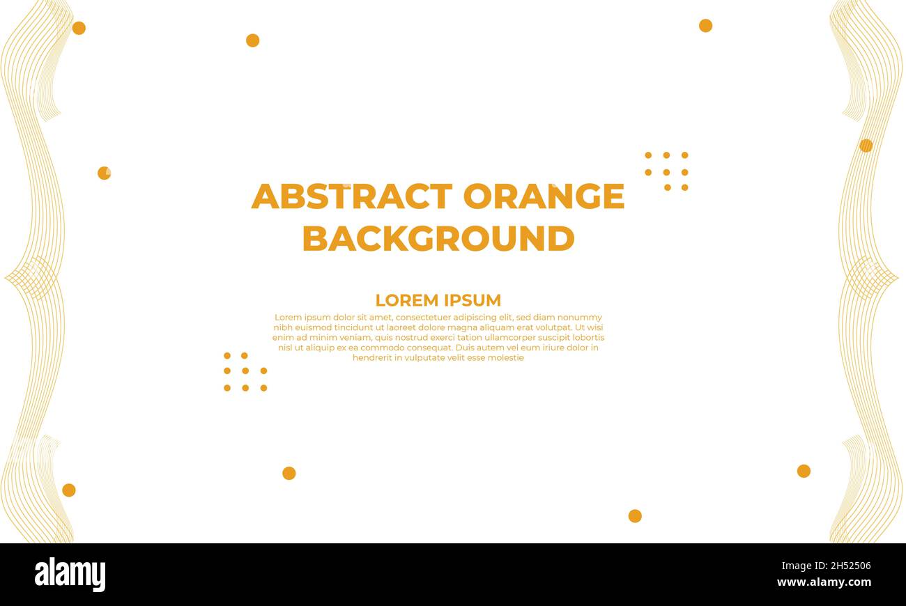 abstract orange geometric line background design template Stock Photo ...