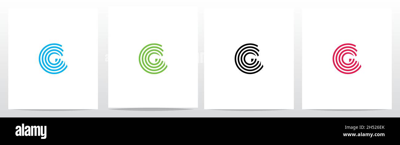 Circular Lines On Letter Logo Design G Stock Vector Image & Art - Alamy