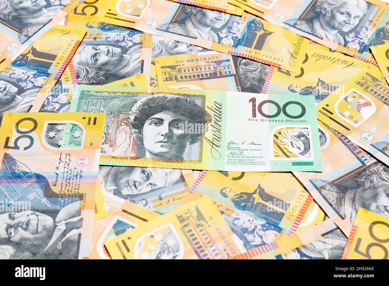 Australian dollar notes Stock Photo - Alamy