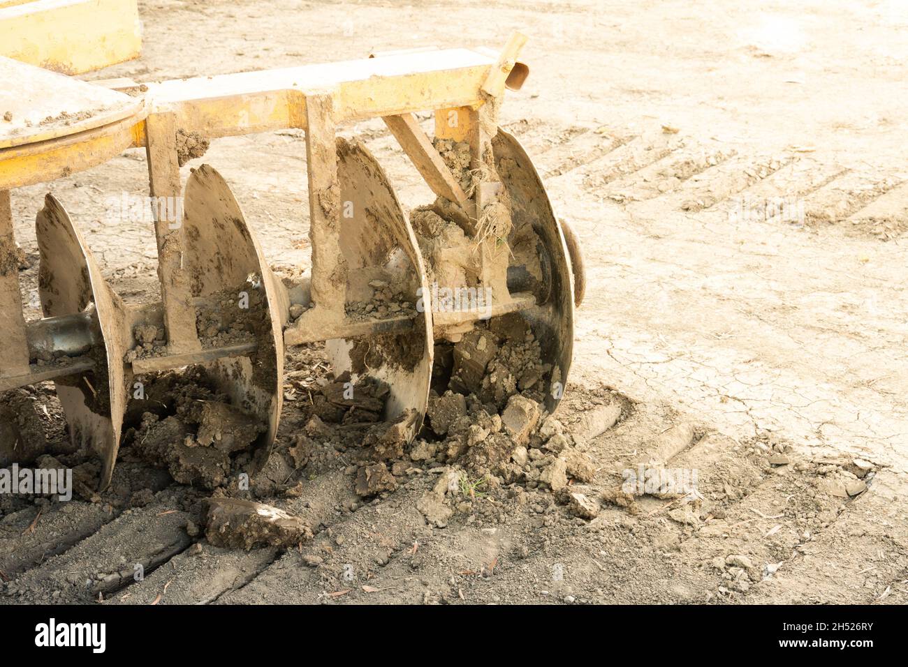 Farming equipment tractor disk attachment Stock Photo Alamy