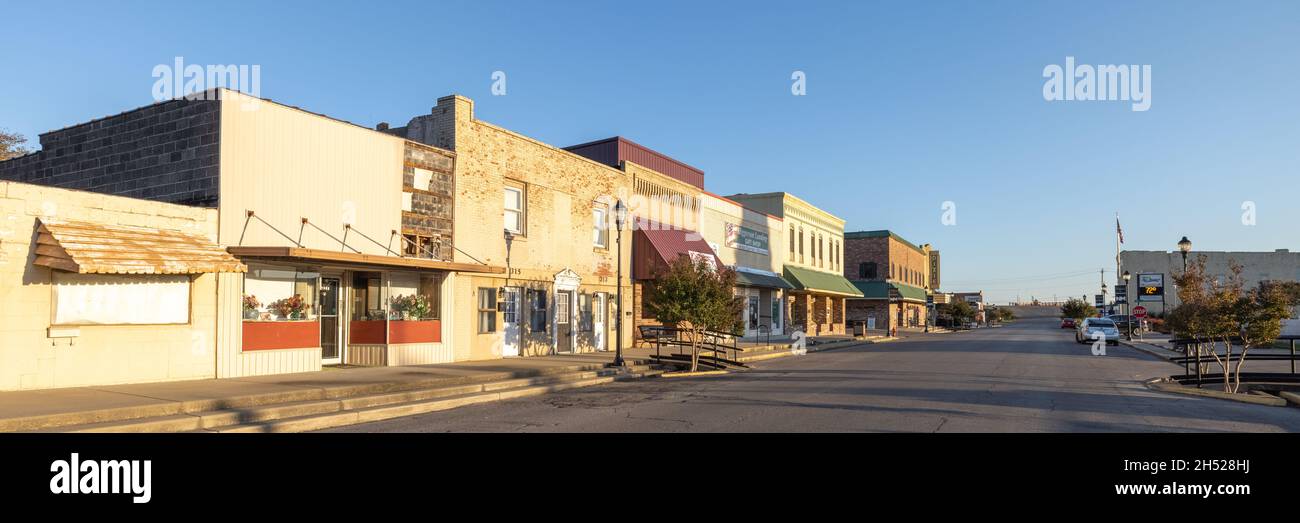 New Madrid, Missouri, USA October 18, 2021 The Old business district along Main Street Stock