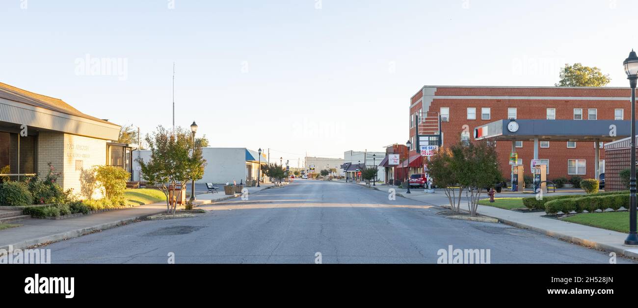 New Madrid, Missouri, USA October 18, 2021 The Old business district