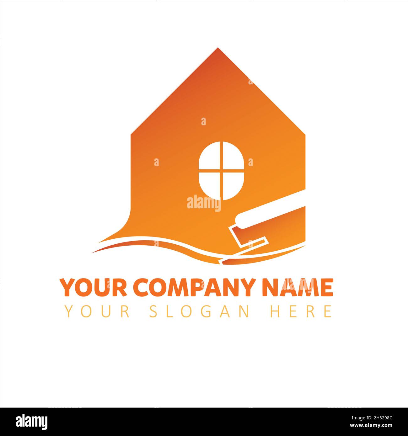 Paint house logo design vector illustration Stock Vector Image & Art