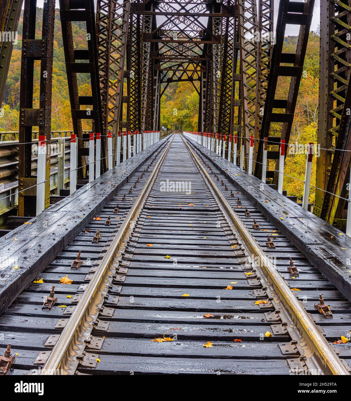 Railroad Trestle Crossing The New River at Thurmond, New River