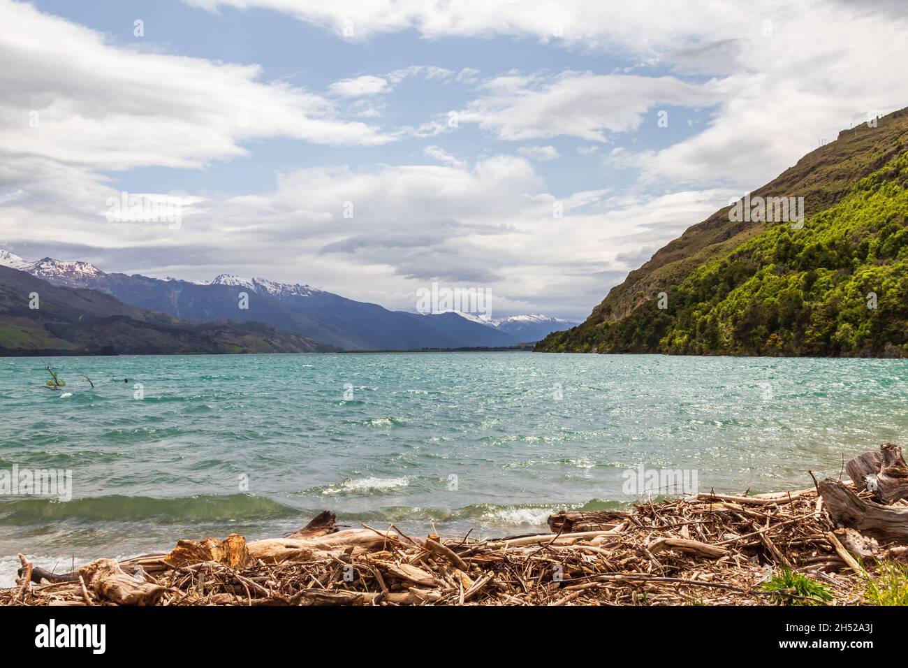 Lake View. Wanaka lake. South Island, New Zealand Stock Photo - Alamy