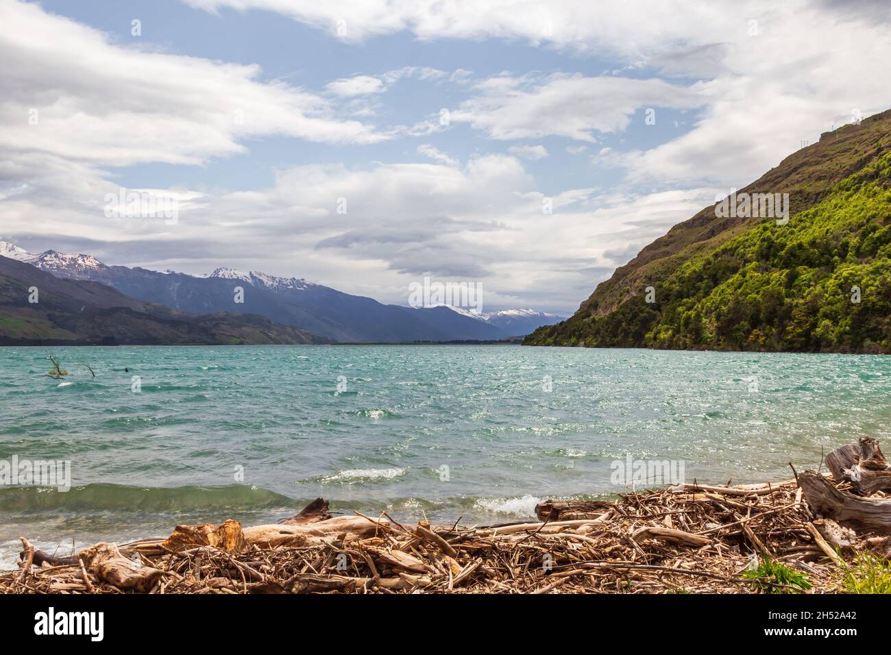 Panorama of Wanaka lake. South Island, New Zealand Stock Photo - Alamy