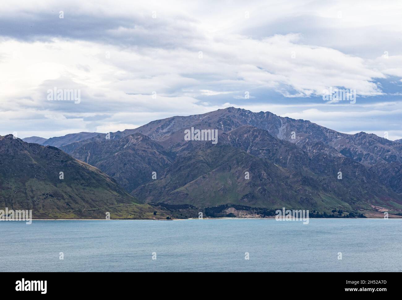 View on Hawea lake. South Island, New Zealand Stock Photo
