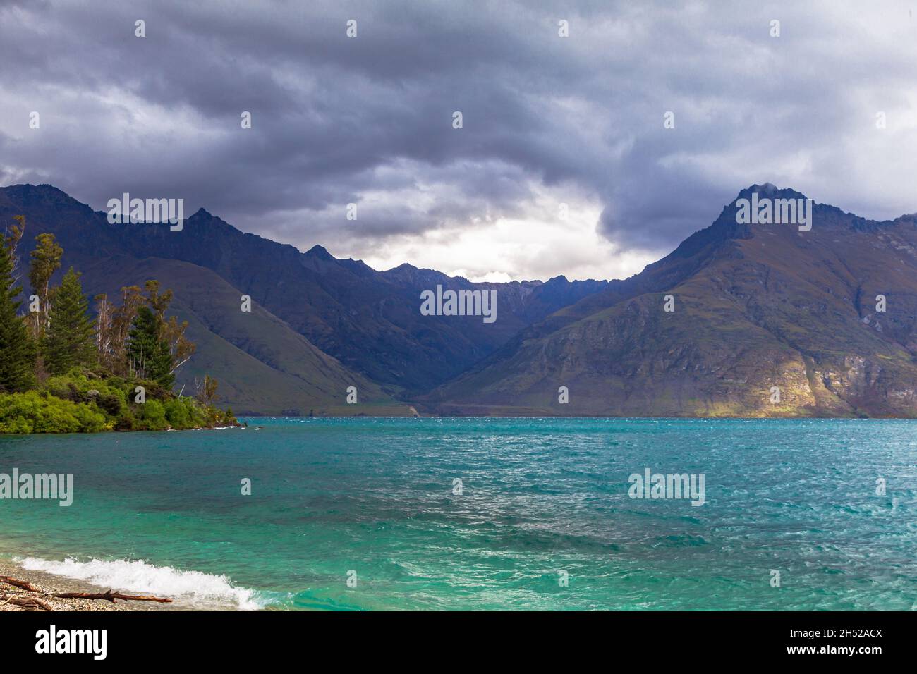 Scenery of Wakatipu lake. South Island, New Zealand Stock Photo