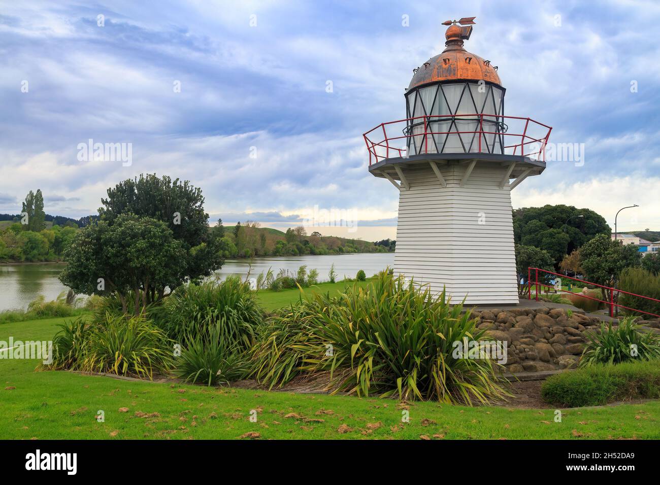 The Portland Island lighthouse (1878) in the town of Wairoa, New