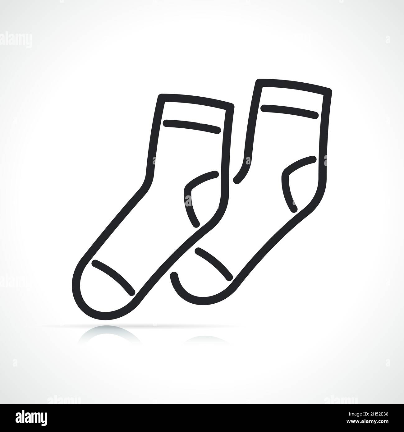 socks black and white thin line icon Stock Vector