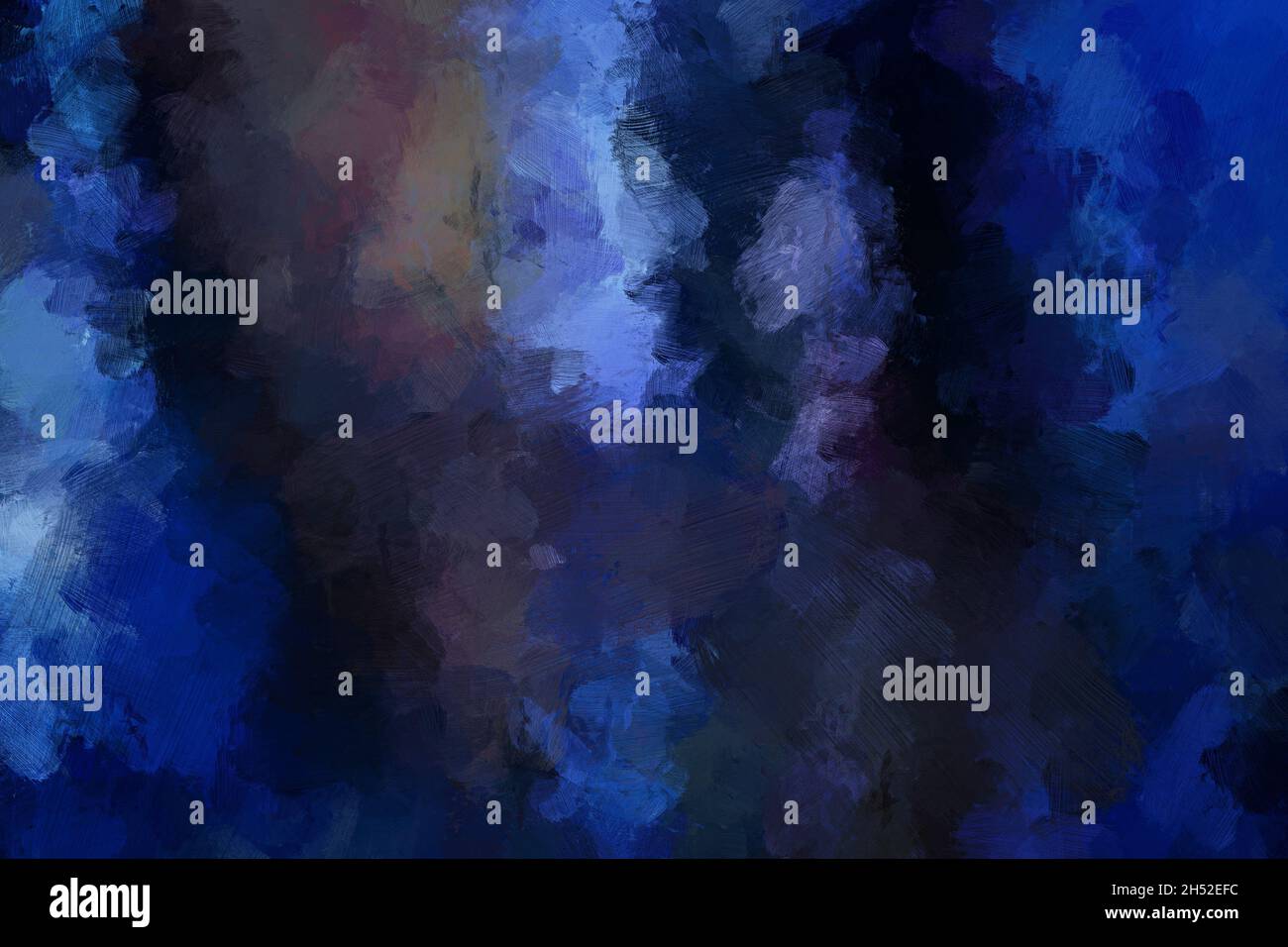 Abstract dark to light blue oil painting background with brush strokes. High resolution full