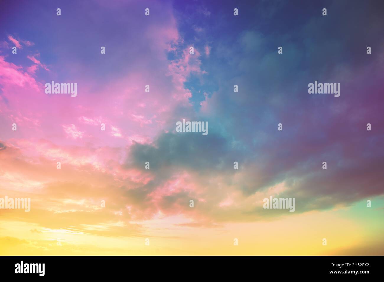 Colorful cloudy sky at sunset. Gradient color. Sky texture. Abstract ...