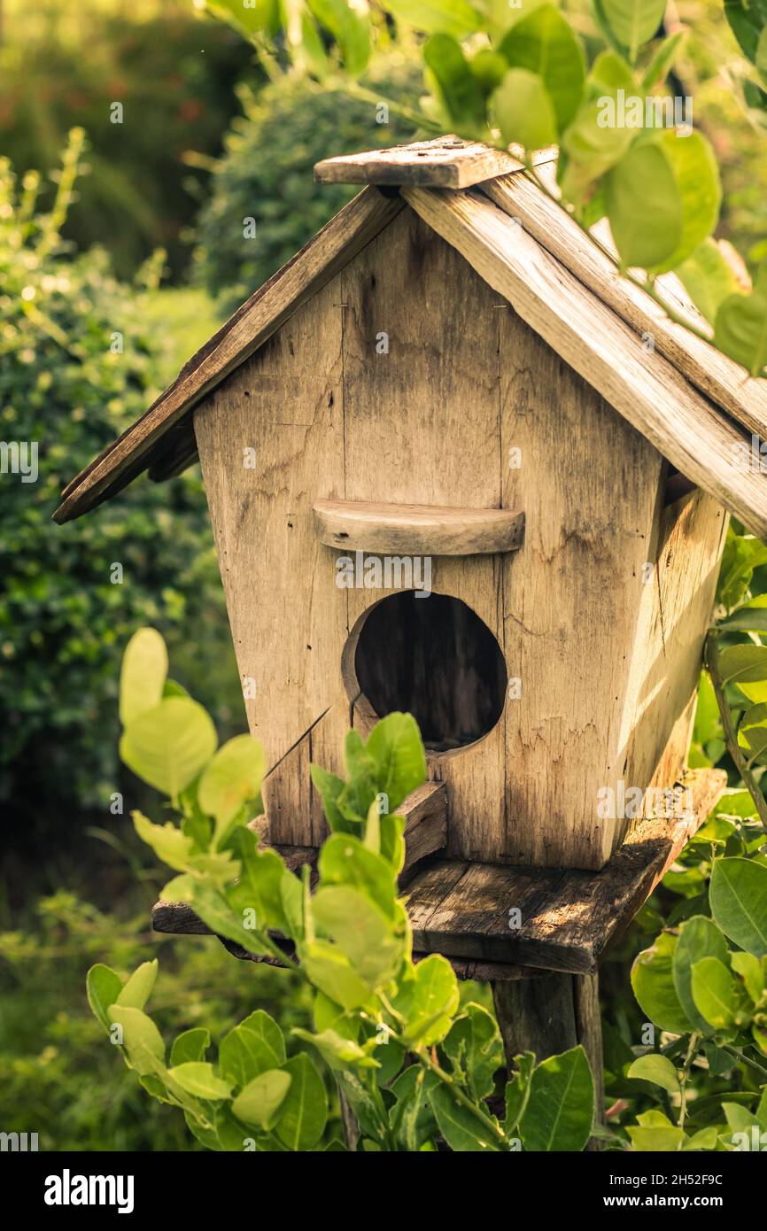 Wooden Outdoor Garden Birds Wood Nesting House Nest Home in Garden
