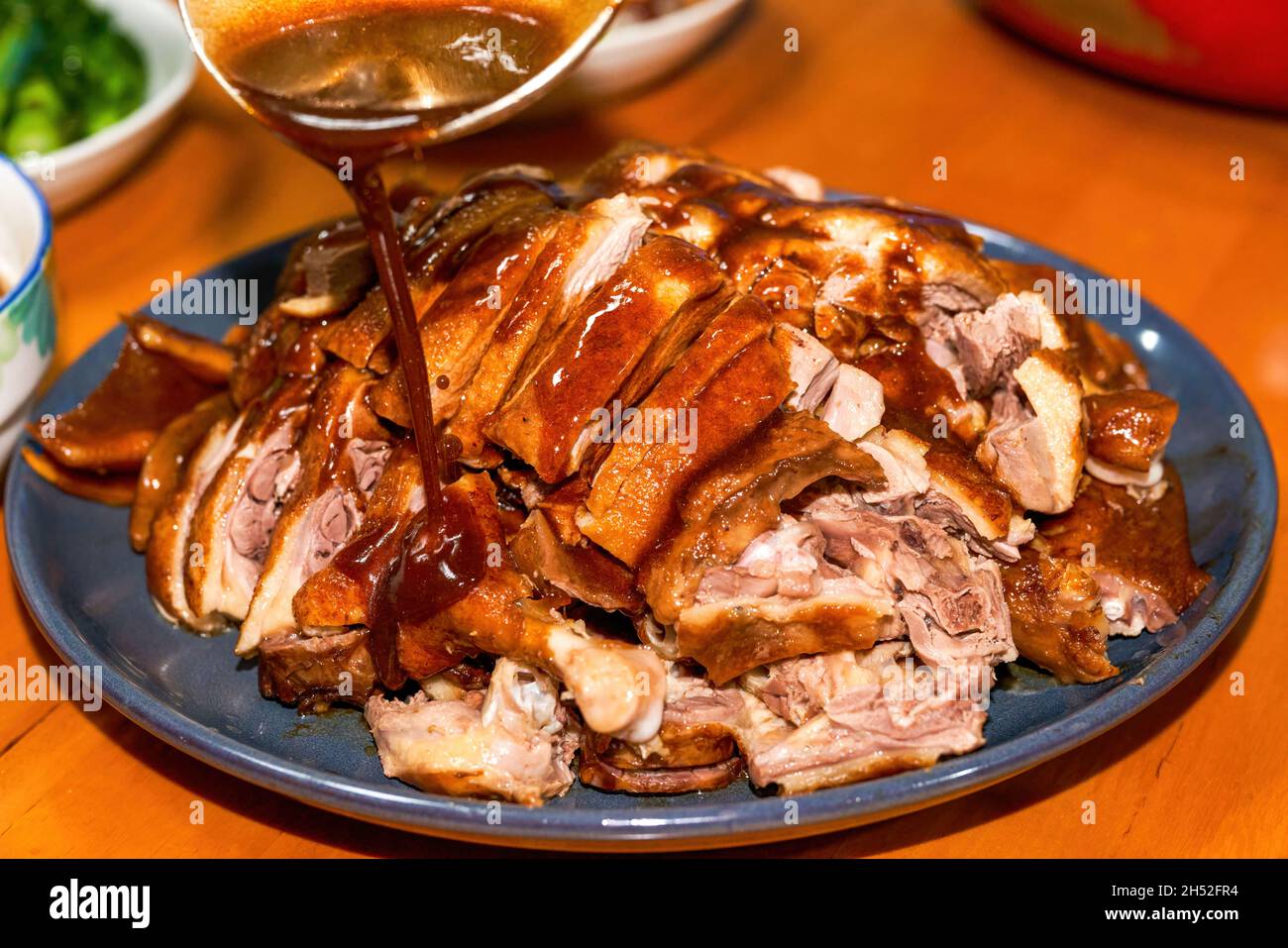 A delicious Chinese dish, marinated duck in sauce Stock Photo Alamy
