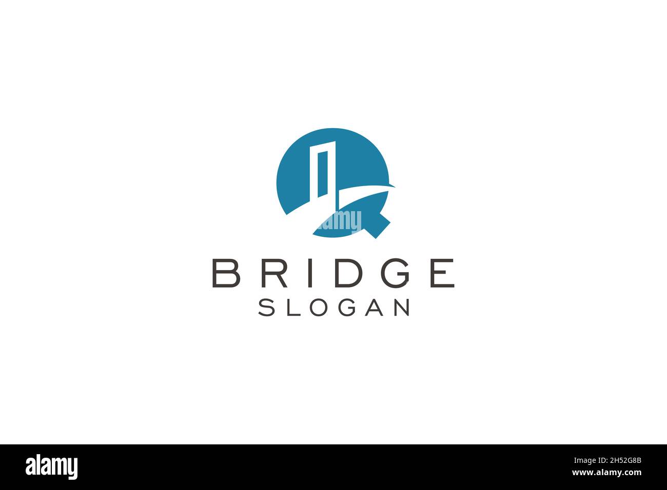 Initial Letter Q bridge Logo Icon Vector Logo Stock Vector
