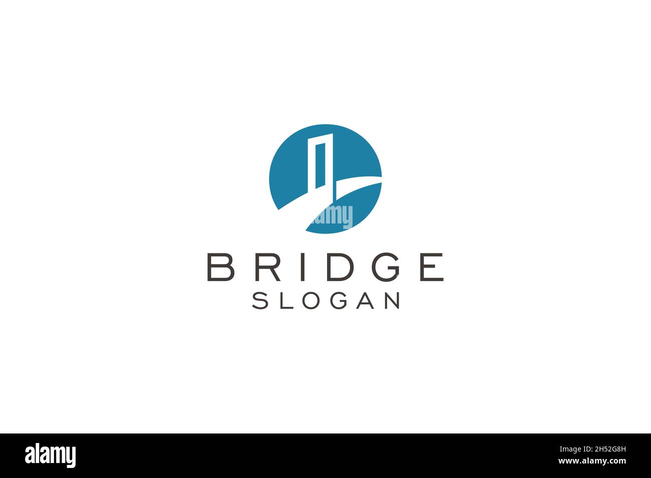 Initial Letter O bridge Logo Icon Vector Logo Stock Vector