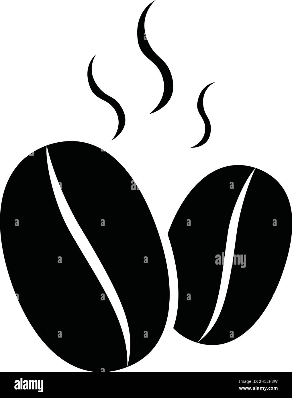 coffee bean icon black vector illustration isolated on white background ...