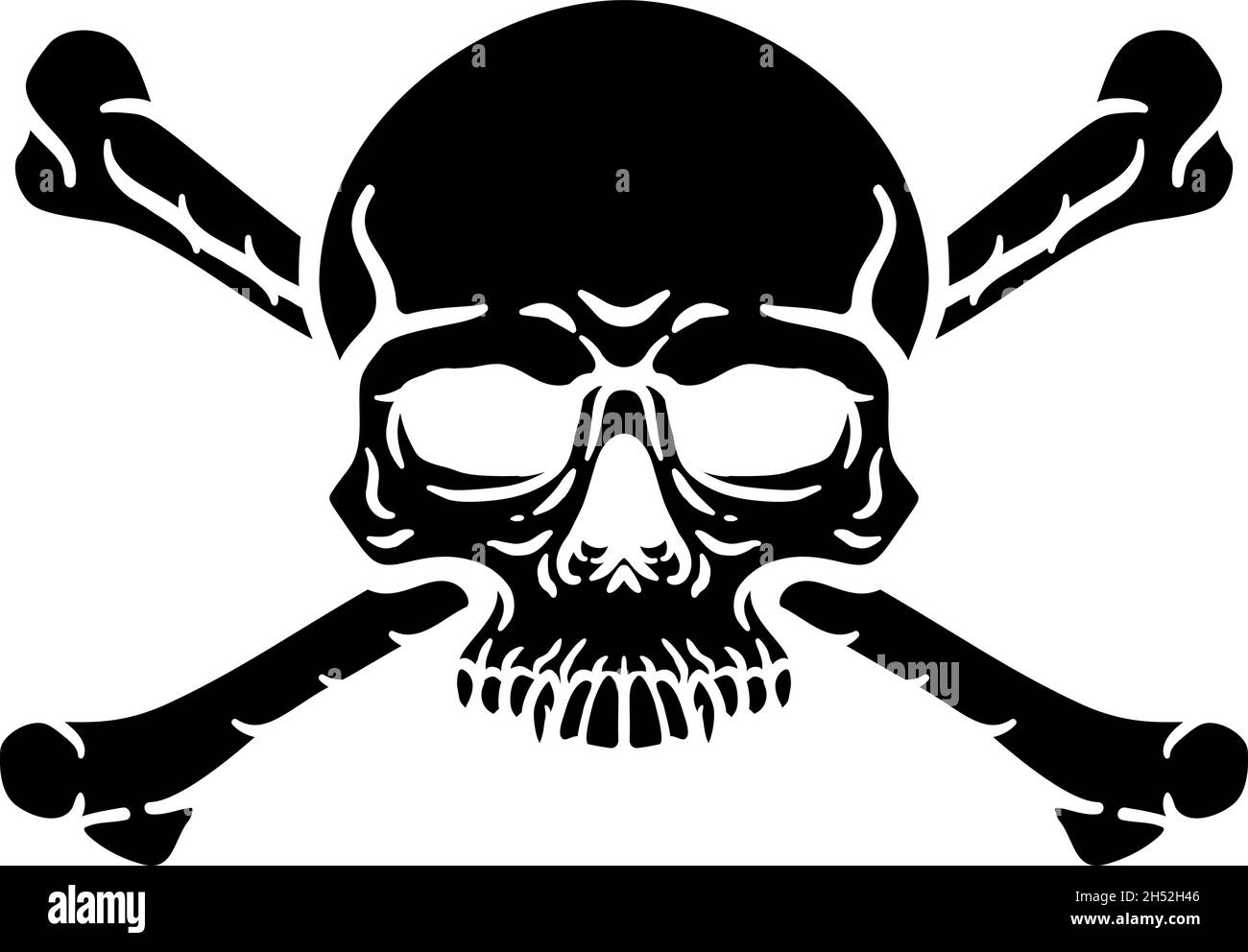 Skull And Crossbones Cross Bones Stock Vector Image & Art Alamy