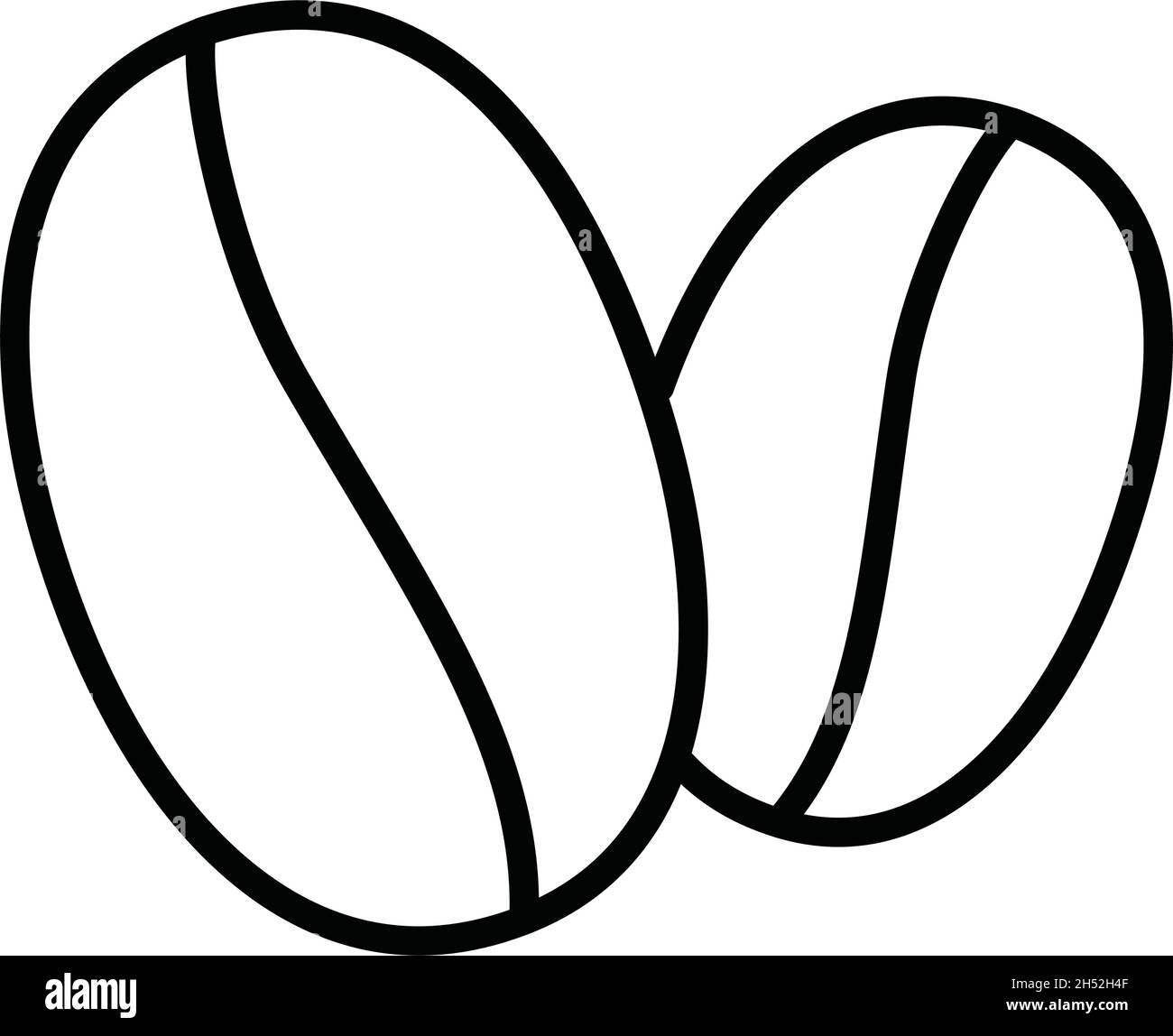 coffee bean icon line vector illustration isolated on white background ...