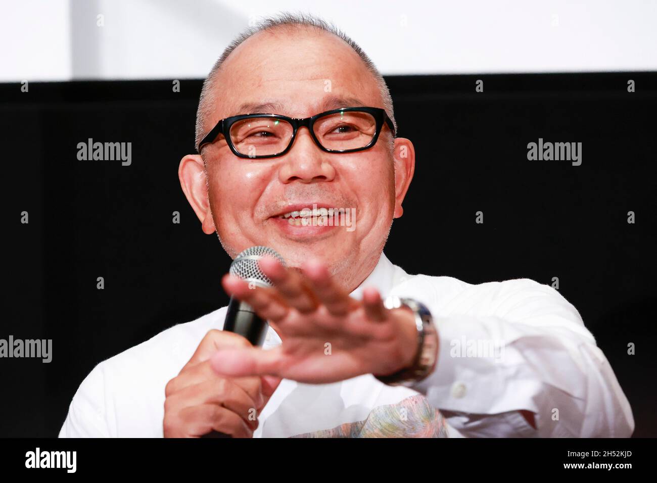Isshin Inudo November 6, 2021, Tokyo, Japan: Director Isshin Inudo speaks during a Q ...