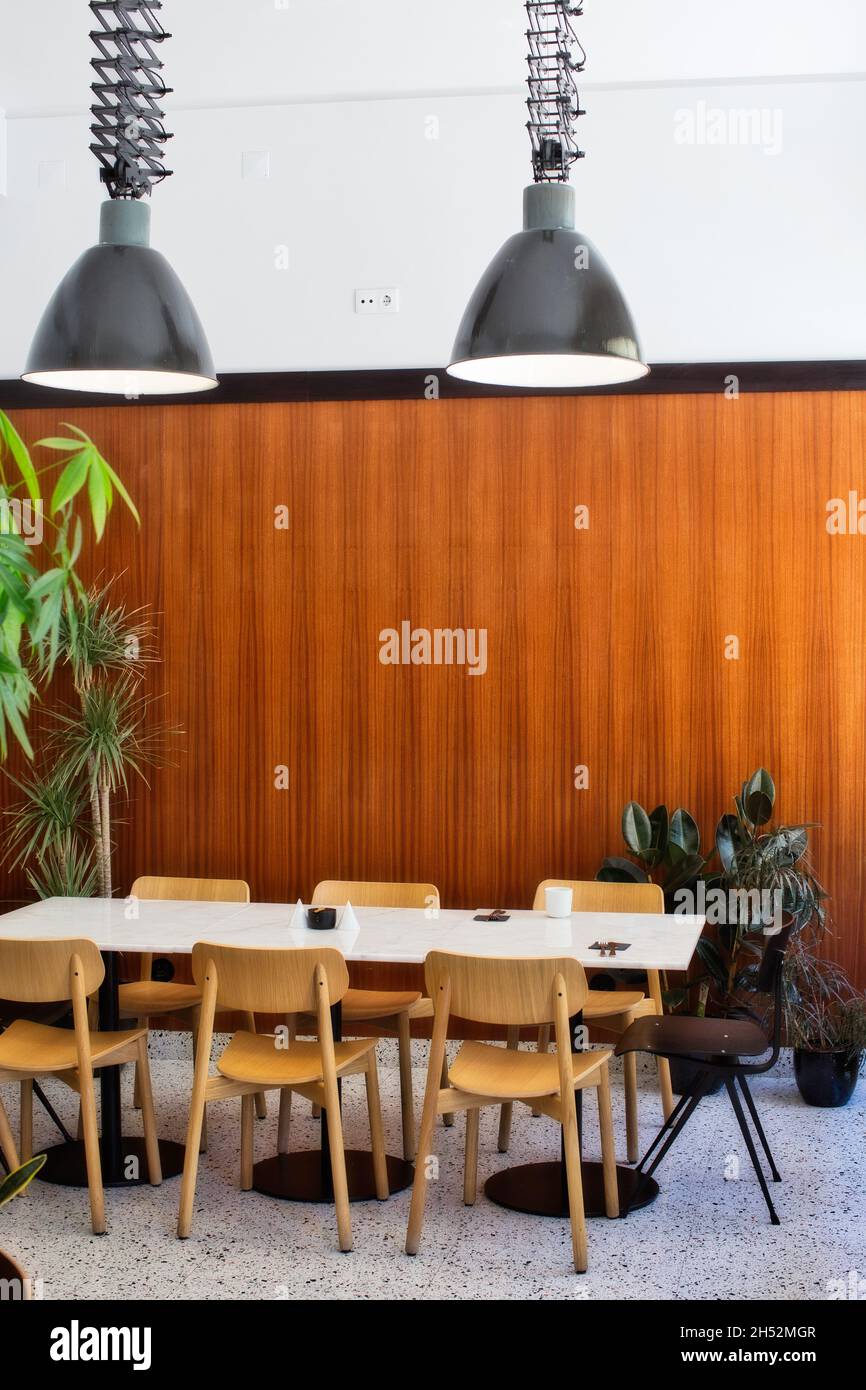 EARLY cafe in Porto, Portugal Stock Photo