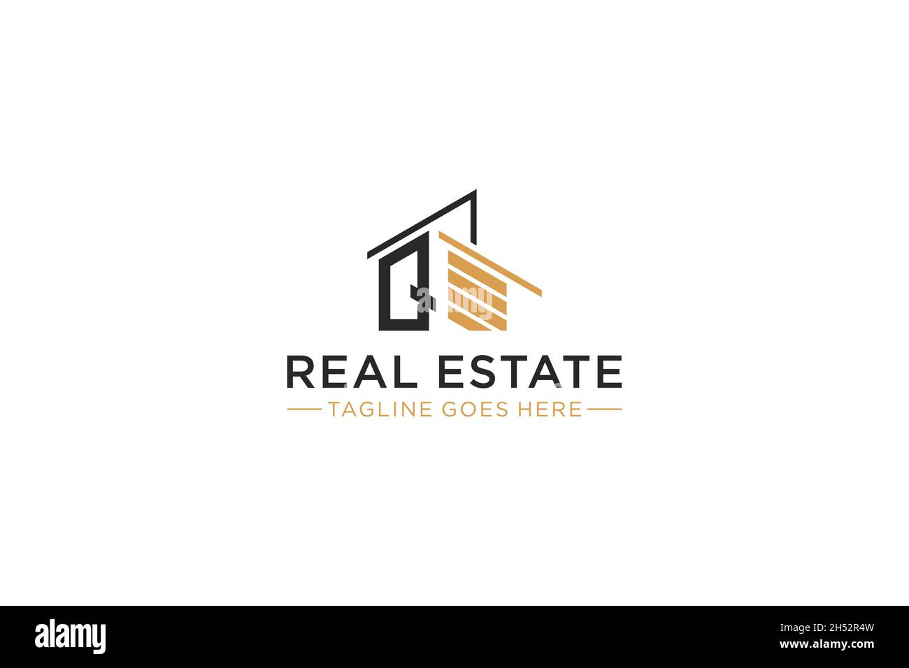 Letter Q for Real Estate Remodeling Logo. Construction Architecture