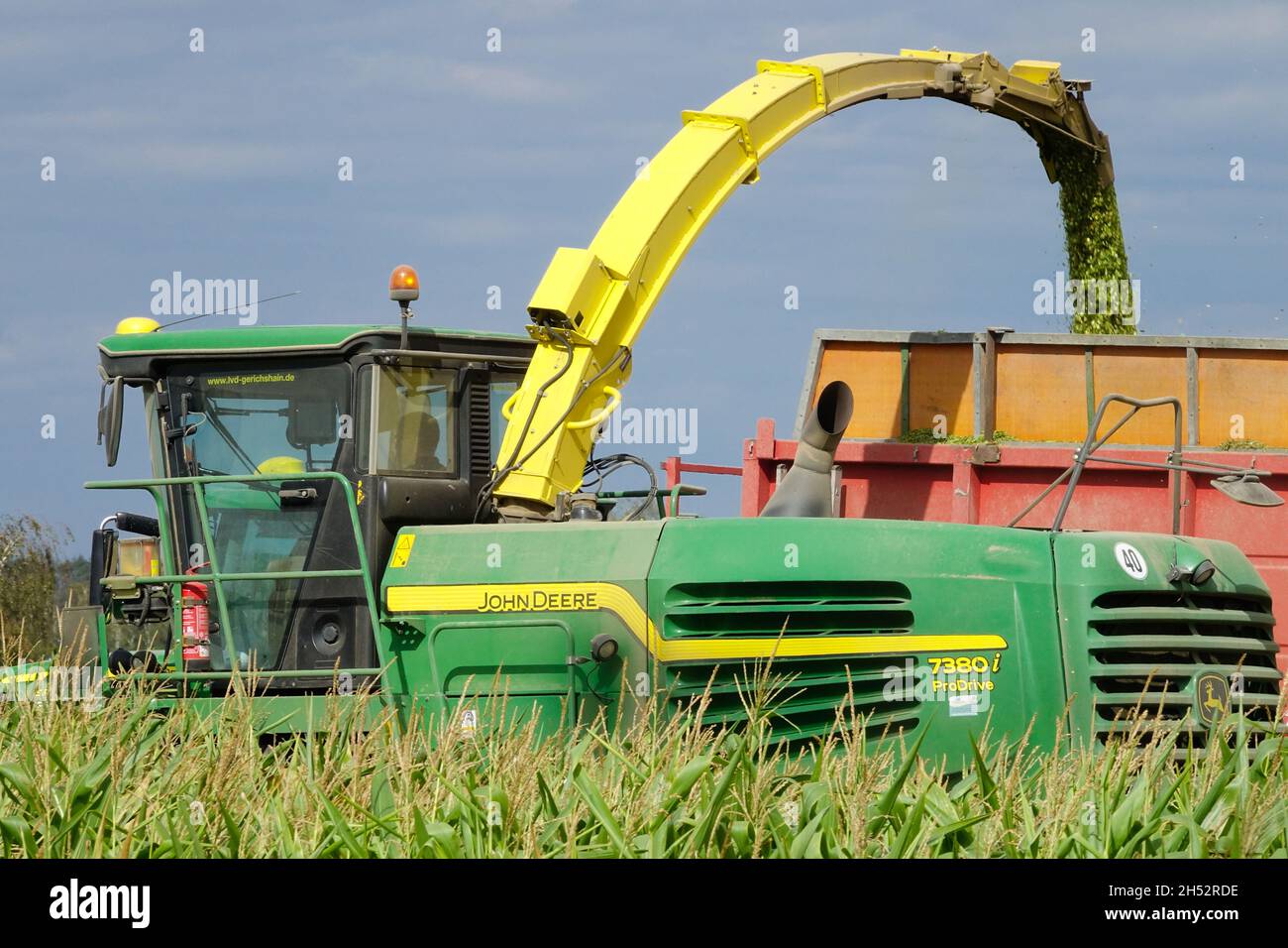 John Deere Combine harvester Stock Photo