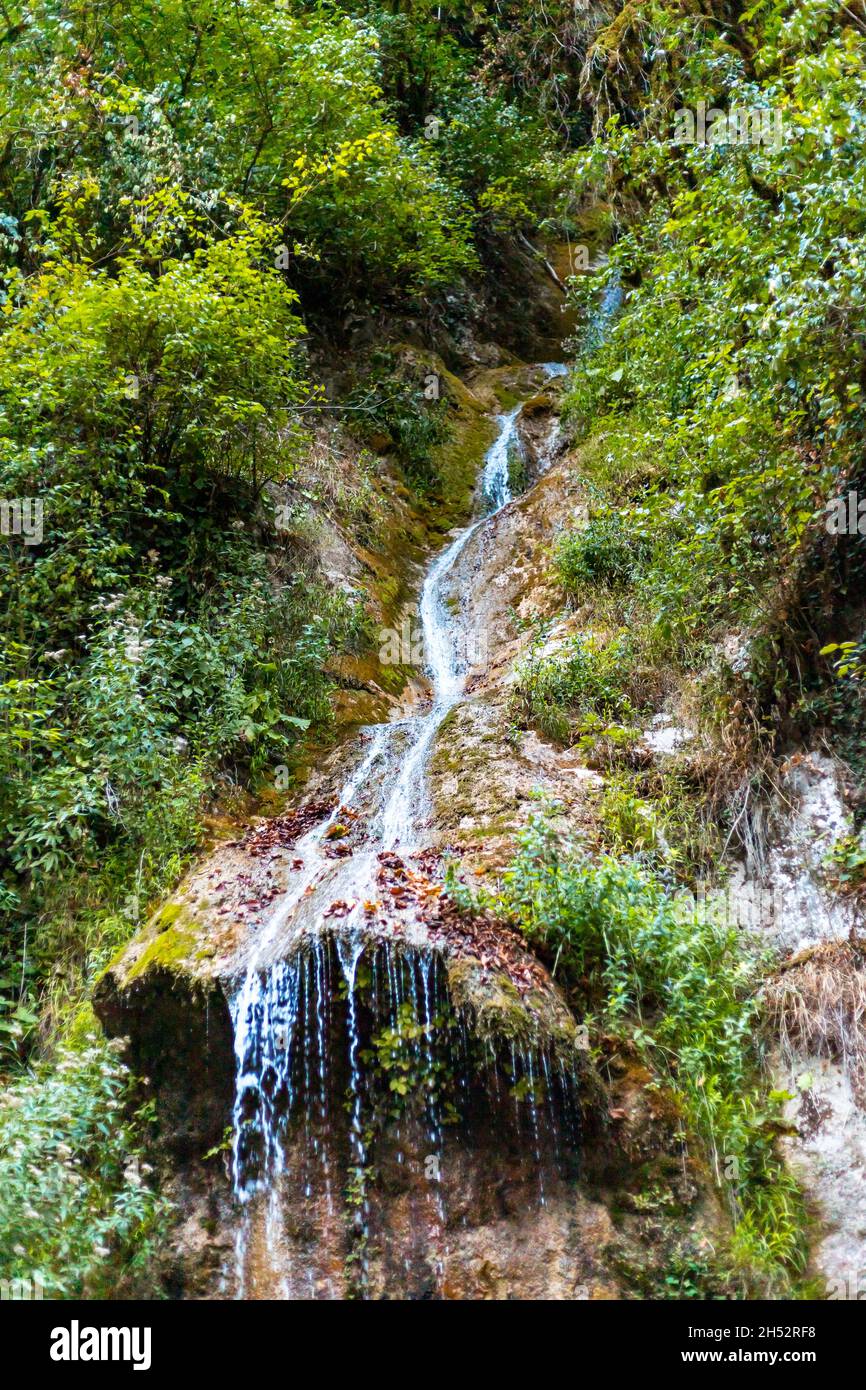 Men's tears waterfall at Ritsa National Reserve, Abkhazia Stock Photo