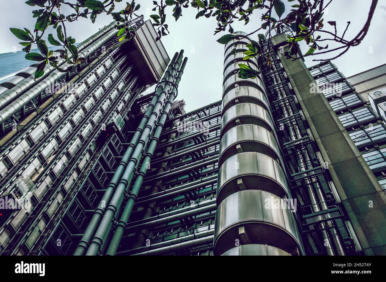 Loyds Building lookup - London financial district Stock Photo