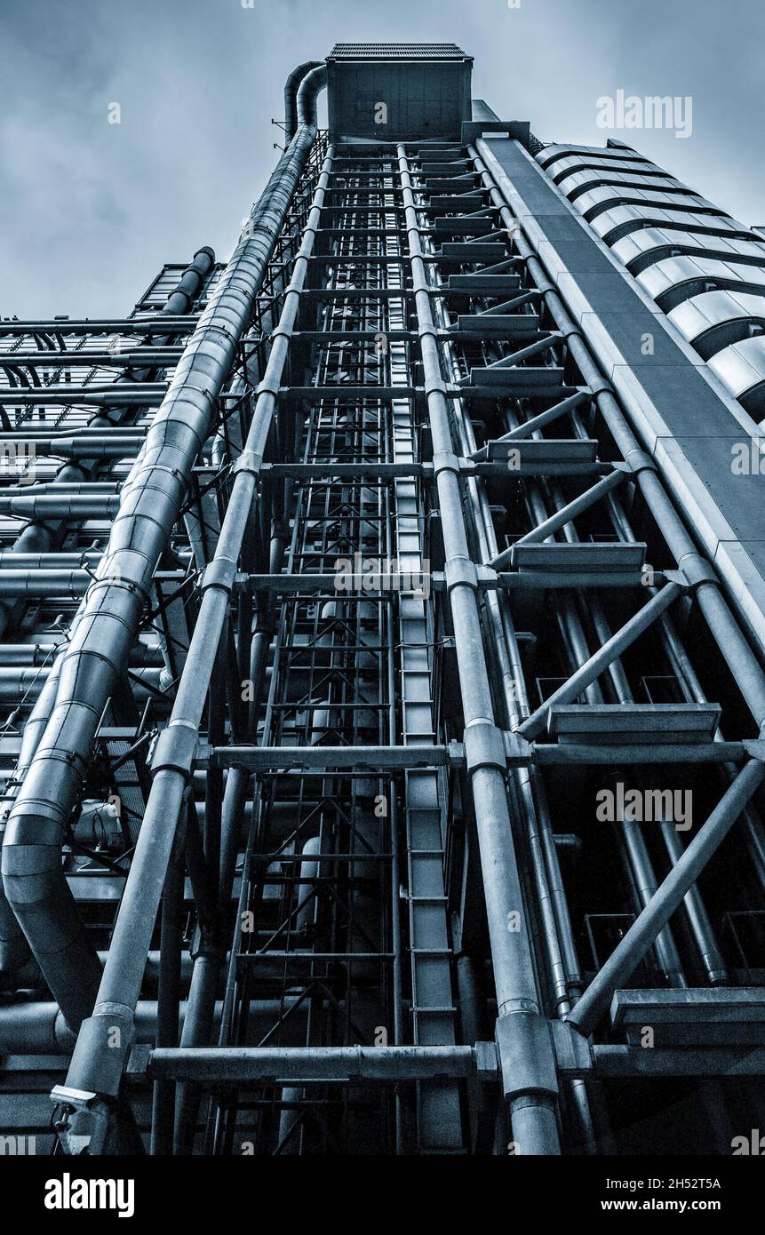 Loyds Building lookup - London financial district Stock Photo