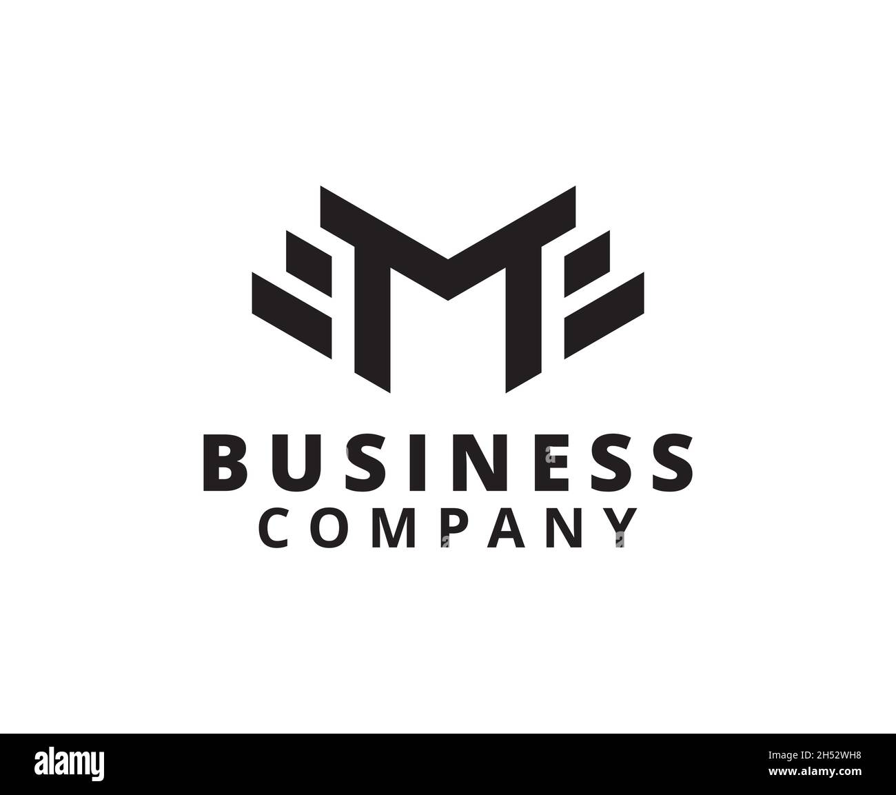 Initial Letter M wings Logo Design Vector Template Stock Vector