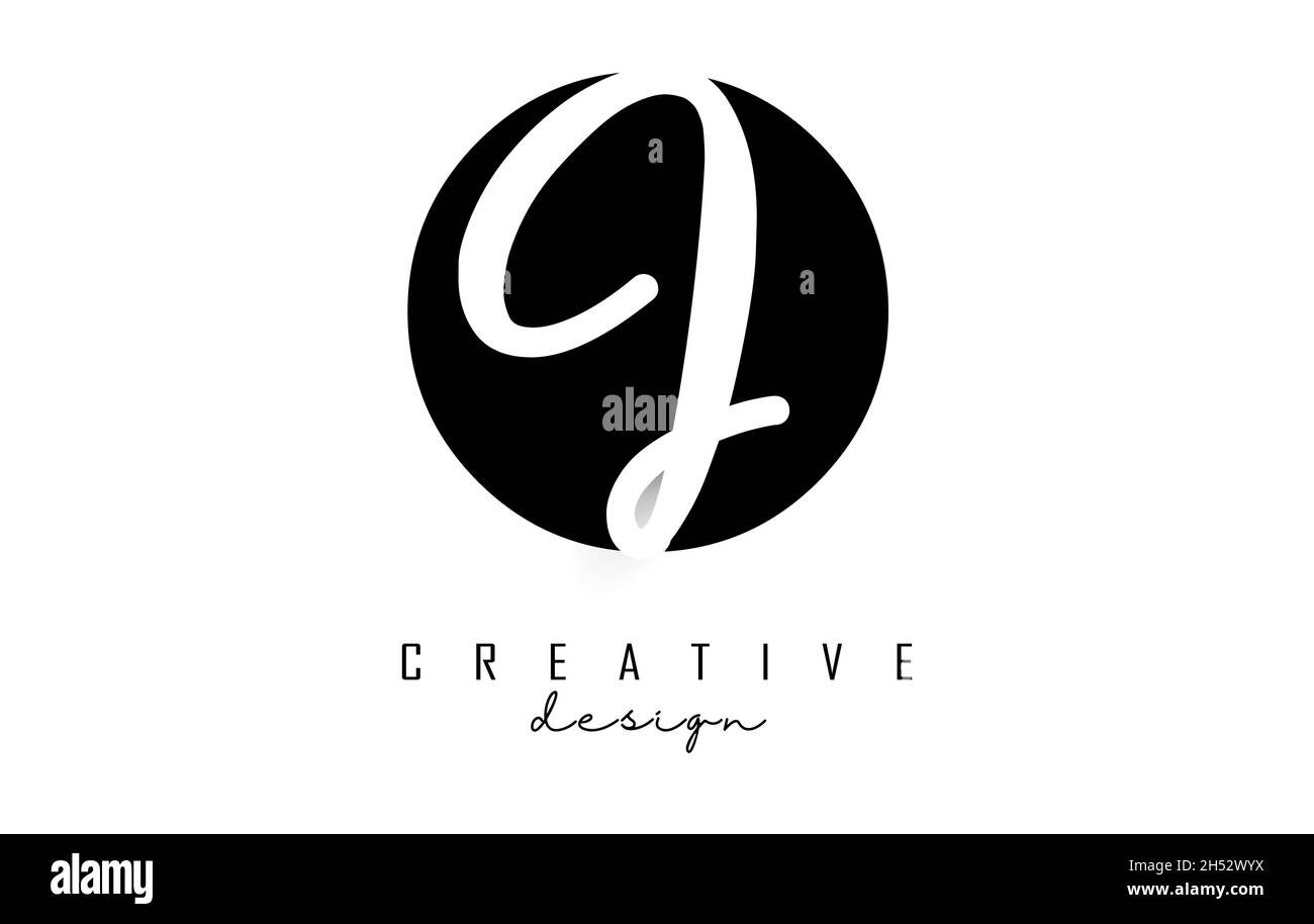 Letters OJ logo with a minimalist design. Letters O and J with ...